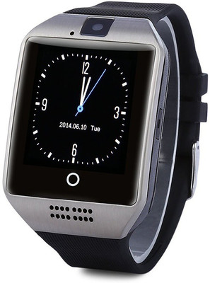 

IBS Bluetooth with Built-in Sim card and memory card slot Compatible with Android IOS Mobiles Wrist Silver Smartwatch(Silver Strap Free Size)