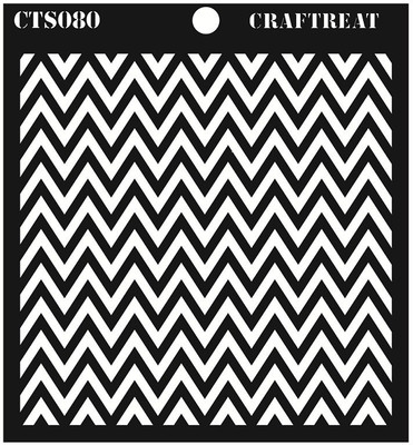 

Craftreat Chevron CTS080 layered Stencil(Pack of 1, Stencil)