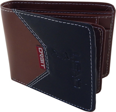 

Orbit Men Khaki, Black Genuine Leather, Fabric Wallet(5 Card Slots), Black;khaki