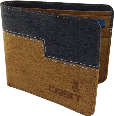 

Orbit Men Tan Genuine Leather, Fabric Wallet(4 Card Slots)