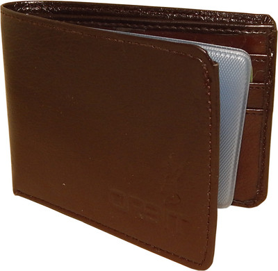 

Orbit Men Brown Genuine Leather, Fabric Card Holder(12 Card Slots)