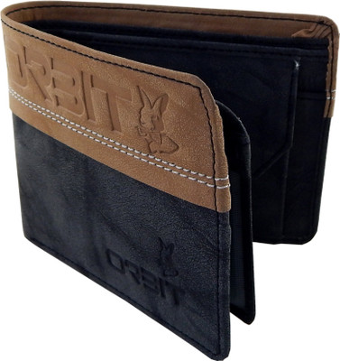 

Orbit Men Black, Beige Genuine Leather, Fabric Wallet(5 Card Slots), Beige;black