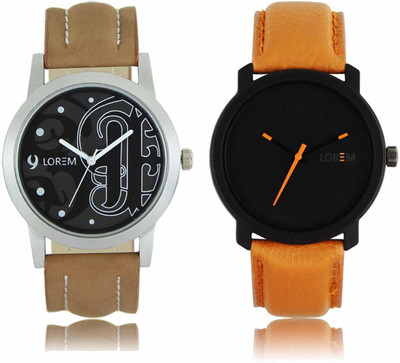 View LOREM LR-14-20 Attractive Stylish Combo Watch  - For Men Wrist Watches Price Online(LOREM)