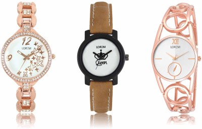 LOREM LR-209-210-213 Attractive Stylish Combo Watch  - For Women   Watches  (LOREM)