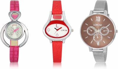 LOREM LR-205-206-214 Attractive Stylish Combo Watch  - For Women   Watches  (LOREM)