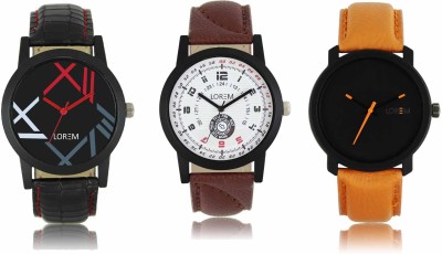LOREM LR-11-12-20 Attractive Stylish Combo Watch  - For Men   Watches  (LOREM)