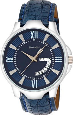 SAMEX LATEST FASHIONABLE STYLISH BLUE COLOR DISCOUNTED POPULAR DAY DATE FAST SELLING Watch  - For Men   Watches  (SAMEX)