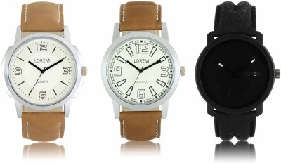LOREM LR-15-16-21 Attractive Stylish Combo Watch  - For Men   Watches  (LOREM)