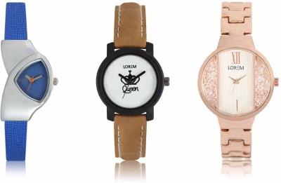 LOREM LR-208-209-217 Attractive Stylish Combo Watch  - For Women   Watches  (LOREM)