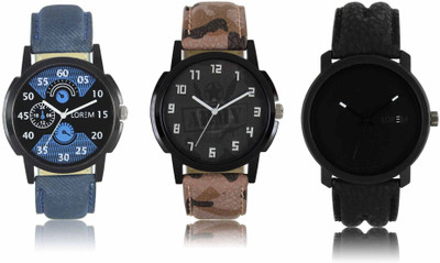 LOREM LR-02-03-21 Attractive Stylish Combo Watch  - For Men   Watches  (LOREM)