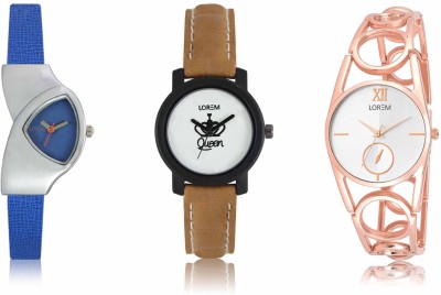 LOREM LR-208-209-213 Attractive Stylish Combo Watch  - For Women   Watches  (LOREM)