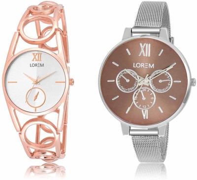 LOREM LR-0213-214 Attractive Stylish Combo Watch  - For Women   Watches  (LOREM)