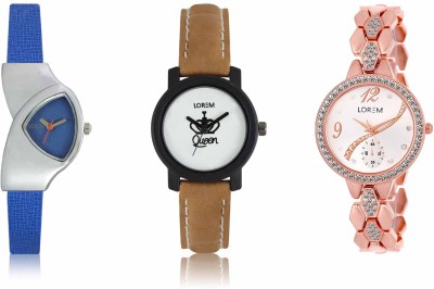 LOREM LR-208-209-215 Attractive Stylish Combo Watch  - For Women   Watches  (LOREM)