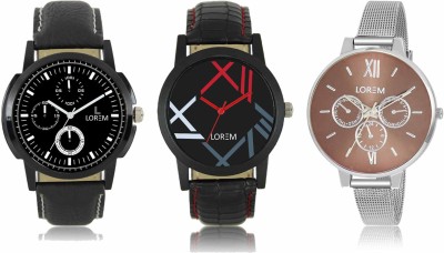 LOREM LR-12-13-0214 Attractive Stylish Combo Watch  - For Men & Women   Watches  (LOREM)