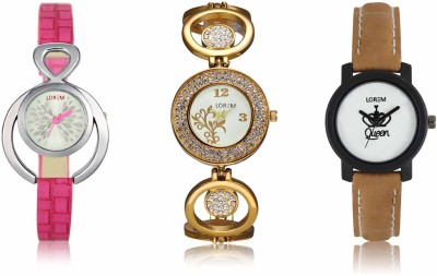 LOREM LR-204-205-209 Attractive Stylish Combo Watch  - For Women   Watches  (LOREM)