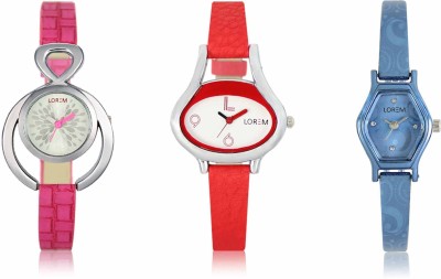 LOREM LR-205-206-218 Attractive Stylish Combo Watch  - For Women   Watches  (LOREM)