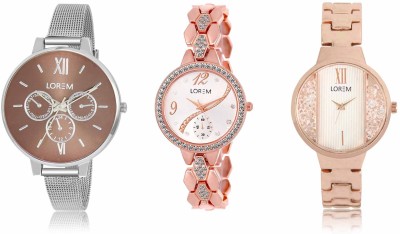 LOREM LR-214-215-217 Attractive Stylish Combo Watch  - For Women   Watches  (LOREM)