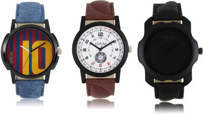 LOREM LR-10-11-22 Attractive Stylish Combo Watch  - For Men   Watches  (LOREM)