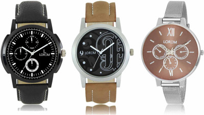 View LOREM LR-13-14-0214 Attractive Stylish Combo Watch  - For Men & Women Wrist Watches Price Online(LOREM)
