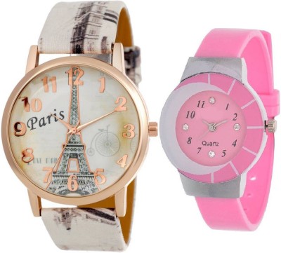 ReniSales PARIS EIFFEL TOWER STYLISH MULTICOLOR DIAL GIRL WATCH COMBO28 Watch  - For Girls   Watches  (ReniSales)