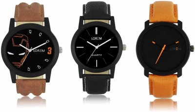 LOREM LR-04-05-20 Attractive Stylish Combo Watch  - For Men   Watches  (LOREM)