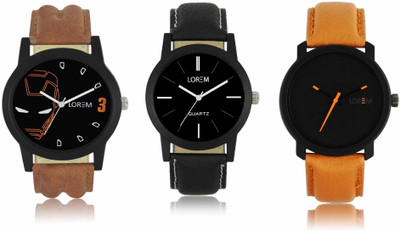 LOREM LR-04-05-20 Attractive Stylish Combo Watch  - For Men   Watches  (LOREM)