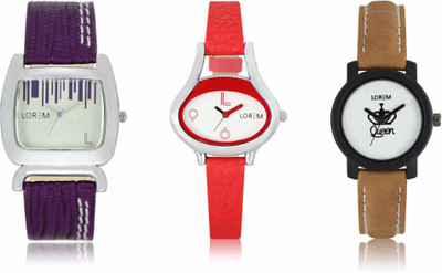 LOREM LR-206-207-209 Attractive Stylish Combo Watch  - For Women   Watches  (LOREM)