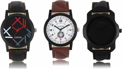LOREM LR-11-12-22 Attractive Stylish Combo Watch  - For Men   Watches  (LOREM)