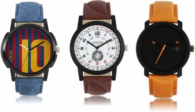 LOREM LR-10-11-20 Attractive Stylish Combo Watch  - For Men   Watches  (LOREM)