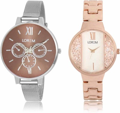LOREM LR-0214-217 Attractive Stylish Combo Watch  - For Women   Watches  (LOREM)