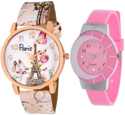 ReniSales PARIS EIFFEL TOWER STYLISH MULTICOLOR DIAL GIRL WATCH COMBO21 Watch  - For Girls   Watches  (ReniSales)