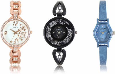 View LOREM LR-210-211-218 Attractive Stylish Combo Watch  - For Women Wrist Watches Price Online(LOREM)