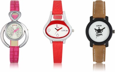 LOREM LR-205-206-209 Attractive Stylish Combo Watch  - For Women   Watches  (LOREM)