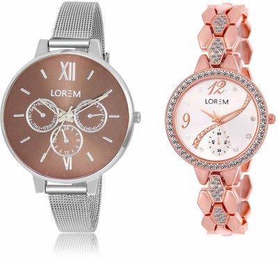 LOREM LR-0214-215 Attractive Stylish Combo Watch  - For Women   Watches  (LOREM)