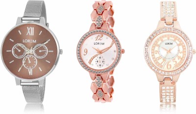 LOREM LR-214-215-216 Attractive Stylish Combo Watch  - For Women   Watches  (LOREM)