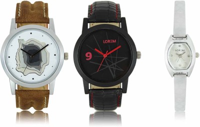 LOREM LR-08-09-0219 Attractive Stylish Combo Watch  - For Men & Women   Watches  (LOREM)