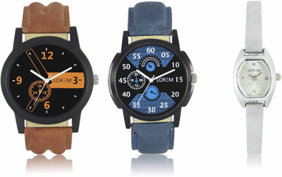 

LOREM LR-01-02-0219 Attractive Stylish Combo Watch - For Men & Women