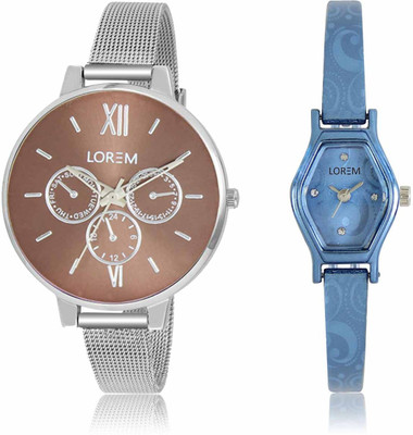 View LOREM LR-0214-218 Attractive Stylish Combo Watch  - For Women Wrist Watches Price Online(LOREM)