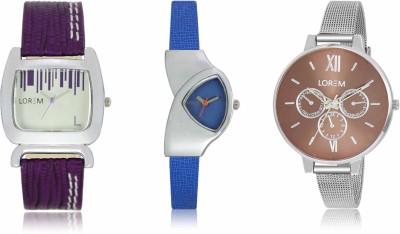 LOREM LR-207-208-214 Attractive Stylish Combo Watch  - For Women   Watches  (LOREM)