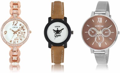 LOREM LR-209-210-214 Attractive Stylish Combo Watch  - For Women   Watches  (LOREM)