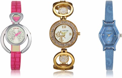 LOREM LR-204-205-218 Attractive Stylish Combo Watch  - For Women   Watches  (LOREM)