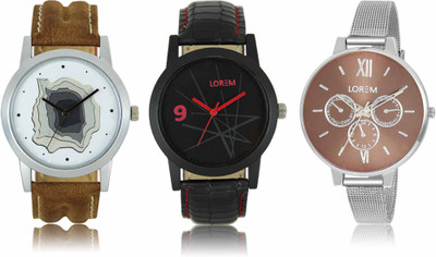 View LOREM LR-08-09-0214 Attractive Stylish Combo Watch  - For Men & Women Wrist Watches Price Online(LOREM)