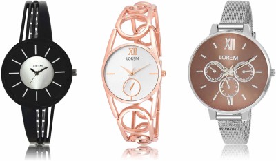 LOREM LR-212-213-214 Attractive Stylish Combo Watch  - For Women   Watches  (LOREM)