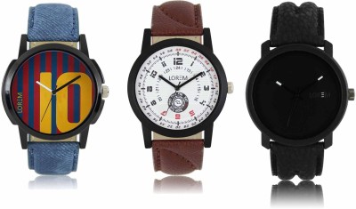 LOREM LR-10-11-21 Attractive Stylish Combo Watch  - For Men   Watches  (LOREM)