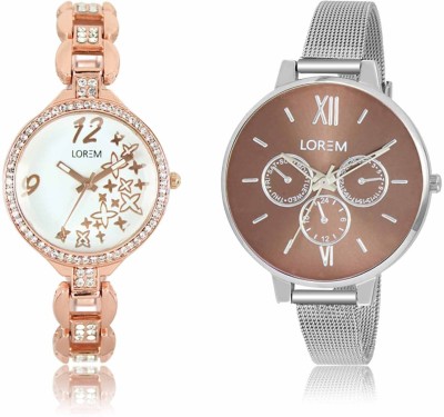 LOREM LR-0210-214 Attractive Stylish Combo Watch  - For Women   Watches  (LOREM)