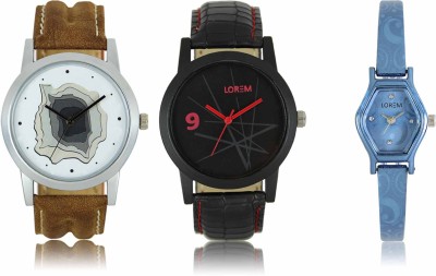 LOREM LR-08-09-0218 Attractive Stylish Combo Watch  - For Men & Women   Watches  (LOREM)