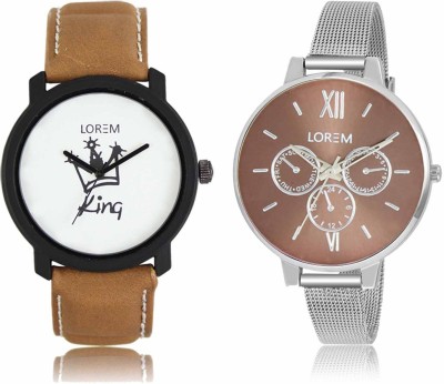 LOREM LR-18-0214 Attractive Stylish Combo Watch  - For Men & Women   Watches  (LOREM)