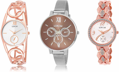 View LOREM LR-213-214-215 Attractive Stylish Combo Watch  - For Women Wrist Watches Price Online(LOREM)