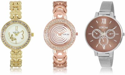 LOREM LR-202-203-214 Attractive Stylish Combo Watch  - For Women   Watches  (LOREM)