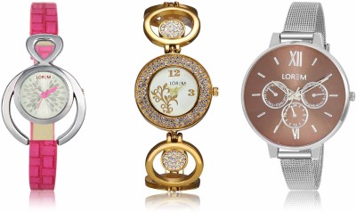 LOREM LR-204-205-214 Attractive Stylish Combo Watch  - For Women   Watches  (LOREM)